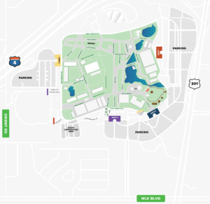 Fairgrounds Gates and Parking Map