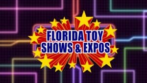 Florida Toy Shows & Expos logo with neon lights.