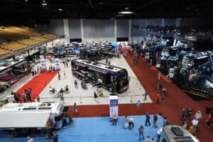 Indoor RV Exhibition at Florida State Fairgrounds.