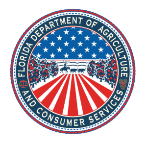 Florida State Fairgrounds entrance sign with logo.