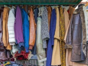 Vintage jackets and coats displayed at the Florida.