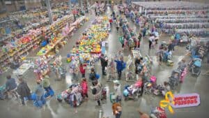 Indoor consignment sale at Florida State Fairgrounds