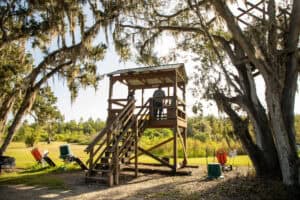 Elevated viewing platform at Florida State Fairgro.