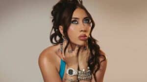 Elegant woman with makeup and jewelry at Florida S.