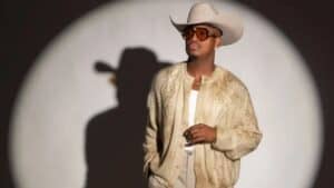 A man in a cowboy hat at Florida State Fairgrounds.