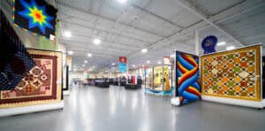 Exhibition hall at Florida State Fairgrounds with.