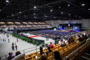 Indoor event at Florida State Fairgrounds arena.